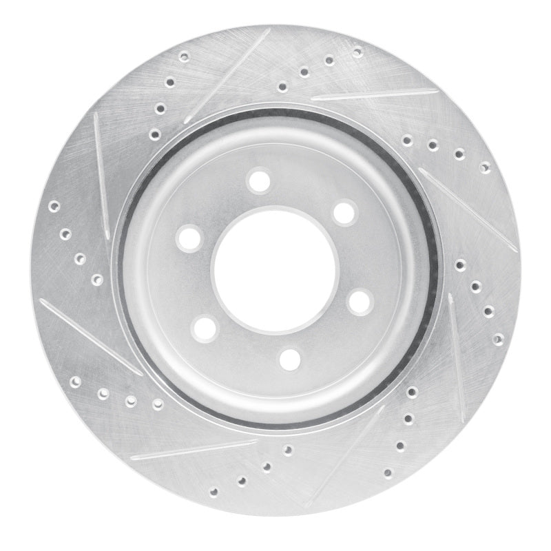R1 21-25 Ford F-150 RWD Front Right Drilled & Slotted Silver Brake Rotor | Ford F-150 (21-25) (631-54287R)