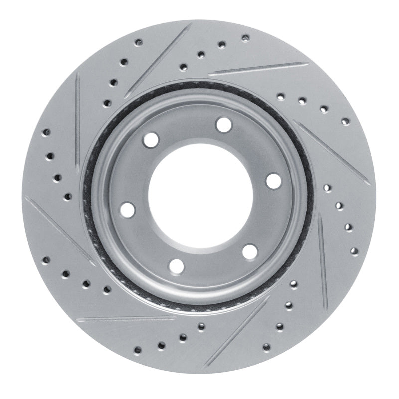 R1 Front Right Drilled & Slotted Silver Brake Rotor | Ford Ranger (19-26) / Ford Bronco (21-26) (631-54275R)