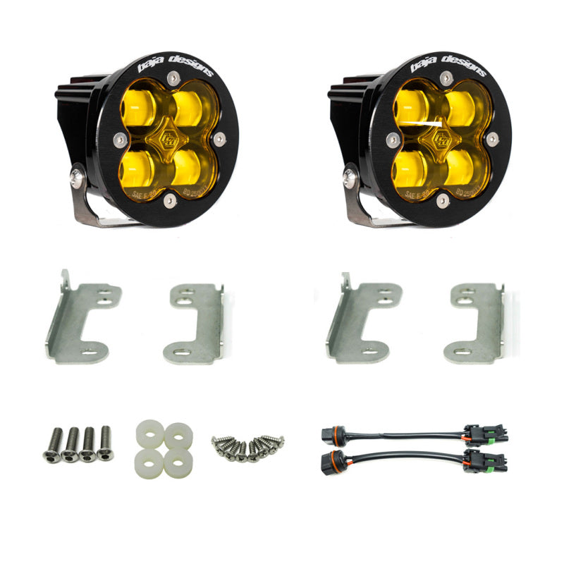 Baja Designs Fog Pocket Kit: Jeep Wrangler (18-24) / Gladiator (20-24) w/ Amber Lens