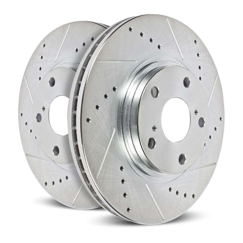 PowerStop Evolution Drilled & Slotted Rotors (FRONT): Dodge Durango (04-09) / Ram 1500 (02-10) / 1500 Classic (19-24)