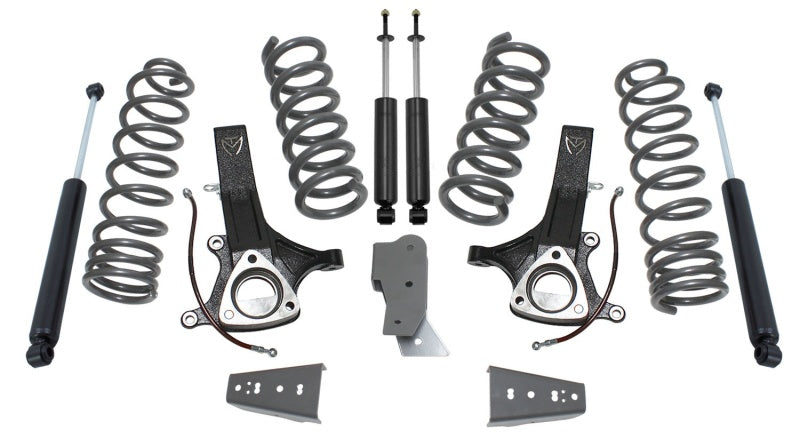 Maxtrac 7in Front / 3in Rear MaxPro Spindle Lift Kit w/ Shocks: Fits Dodge / Ram 1500 (02-18)