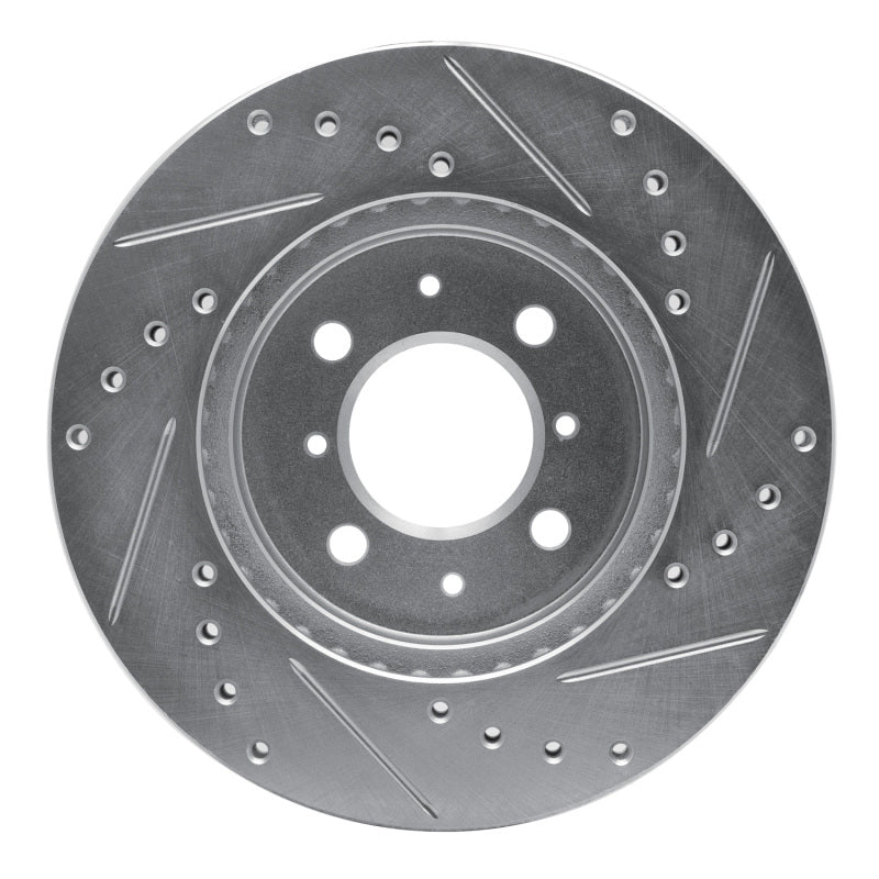 R1 Front Left Drilled & Slotted Silver Brake Rotor | Ford Ranger (19-26) (631-73016L)