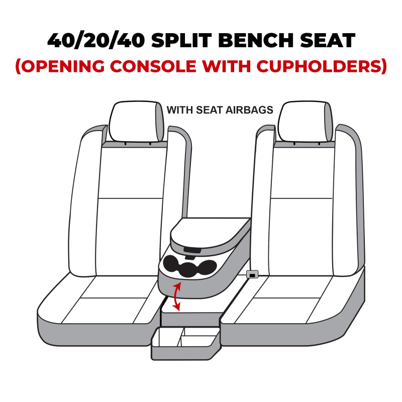 Covercraft Polycotton SeatSaver Seat Covers (FRONT): Ram 2500 / 3500 (22-24) - Charcoal