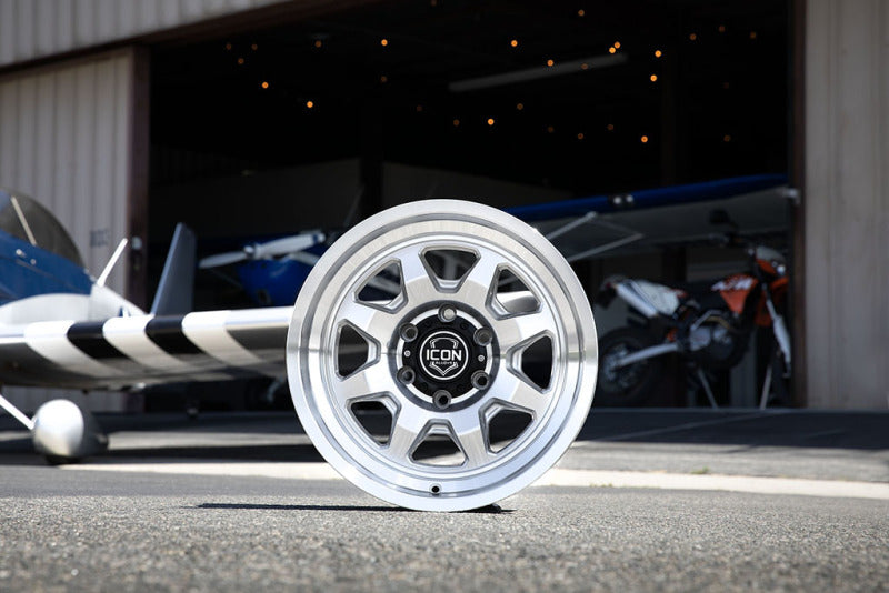 ICON 17 X 8.5 6 X 5.5 0mm Offset 4.75in BS Silver Machined | Ford Bronco (21-26) (8117858347SM)