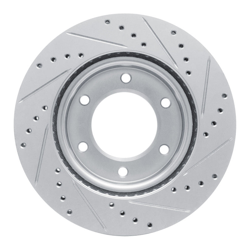 R1 Concepts 19-25 Ford Bronco Front Left Drilled & Slotted Silver Brake Rotor | Ford Ranger / Bronco (19-26) (631-54275L)