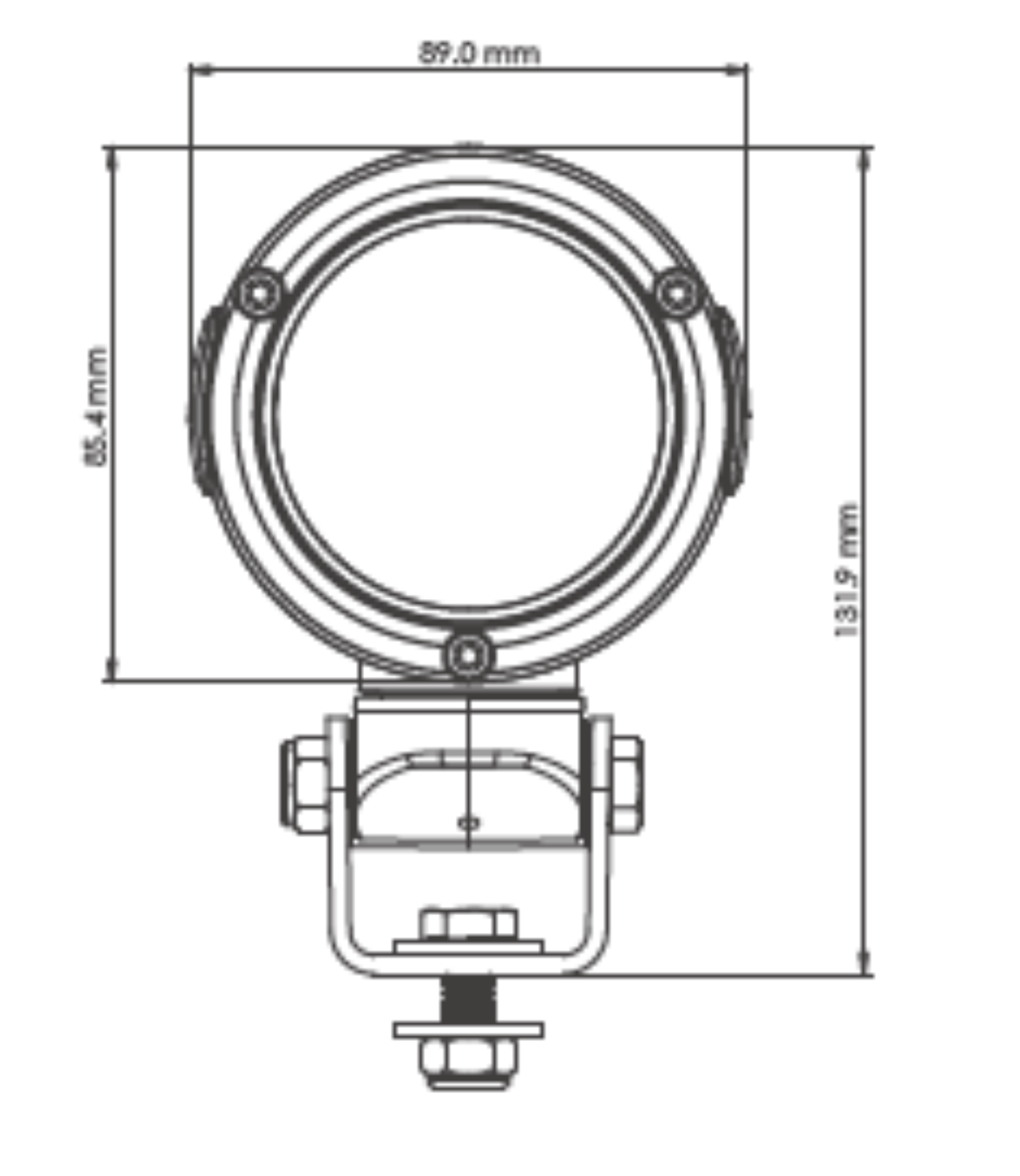 D8 Swivel 2500 eLumen, 12-24V