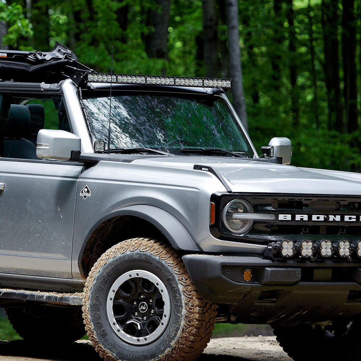Baja Designs OnX6+ 50 in LED Roof Light Bar Kit - 2021+ Ford Bronco Lights offroad accessory | Iron Ridge Offroad