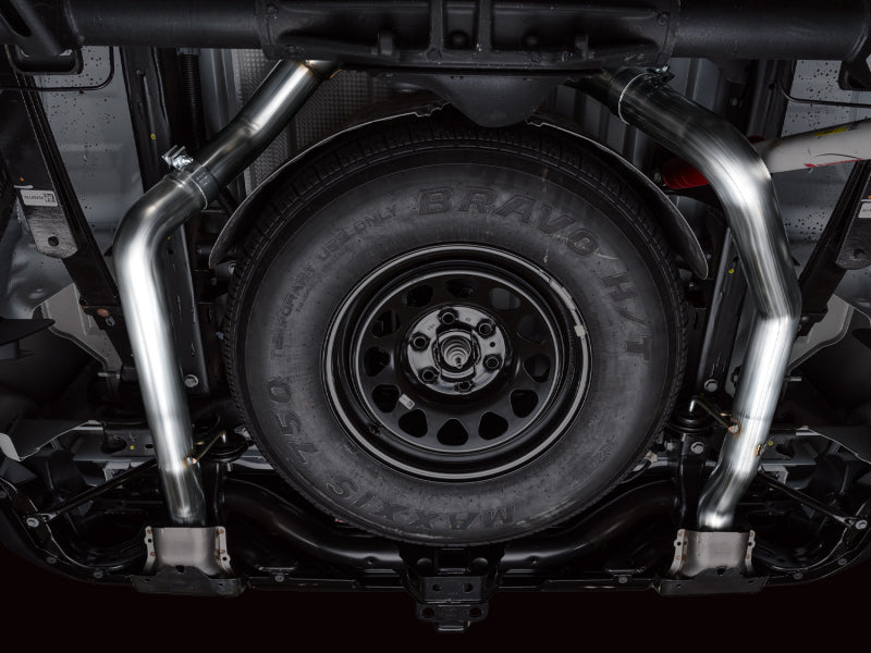 AWE Tuning 4th Gen GM 1500 6.2L Catback Split Rear Exit (w/ Bumper Cutouts) - OE Tips (3015-31202)