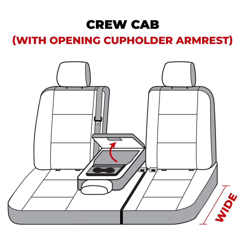 Covercraft Polycotton SeatSaver Custom Second Row Seat Covers: Ram 1500 2019-2025 - Charcoal