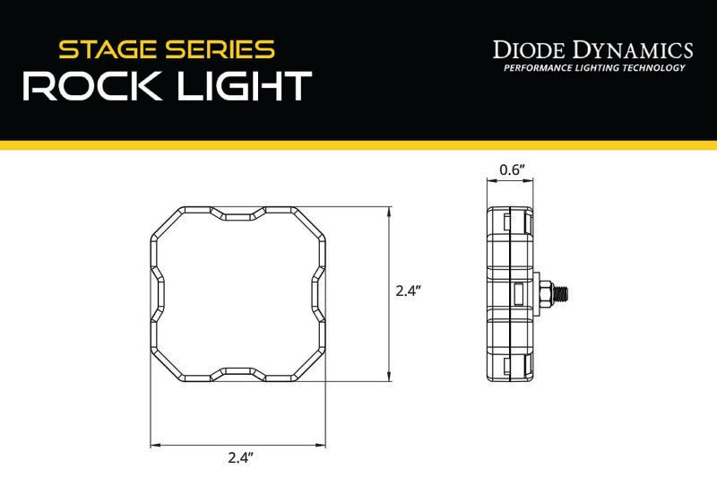 Diode Dynamics Stage Series RGBW LED Rock Light Kit 8 - pack Lights offroad accessory | Iron Ridge Offroad
