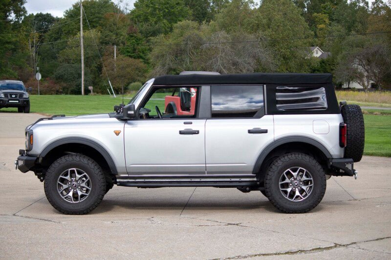 Fishbone Offroad Side Steps Black - 2021+ Ford Bronco 4 DR Nerf Bars & Running Boards offroad accessory | Iron Ridge Offroad