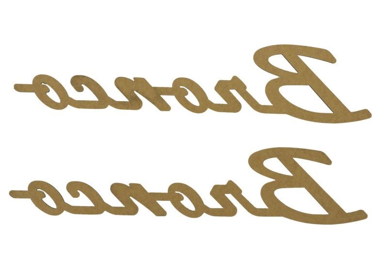 Ford Racing 2021+ Bronco Classic Script Fender Badges - Matte Black (Pair) Exterior Styling offroad accessory | Iron Ridge Offroad