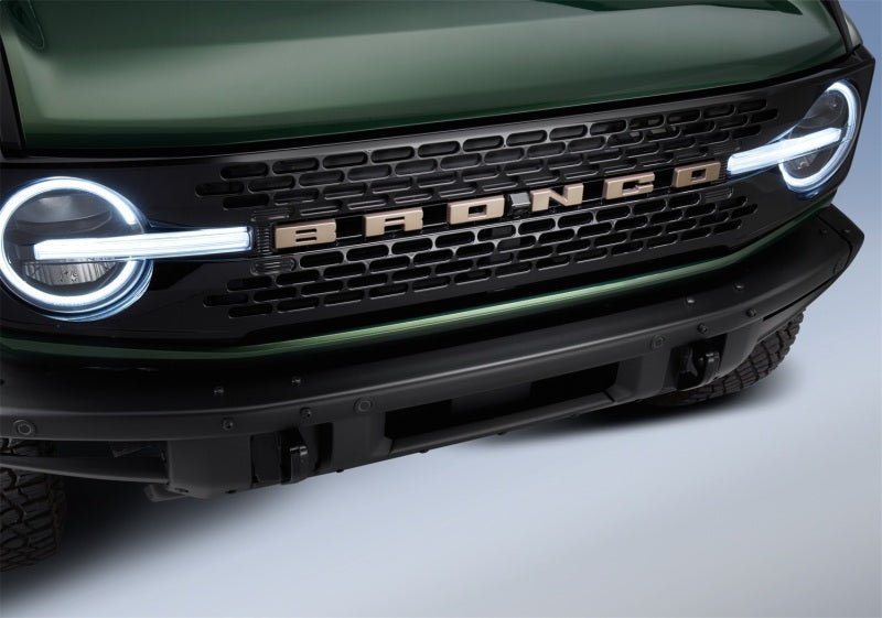 Ford Racing Grille Lettering Bronze Overlay Kit - 2021+ Ford Bronco Exterior Styling offroad accessory | Iron Ridge Offroad