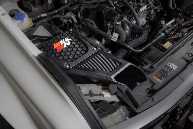 K&N Performance DryFlow Air Intake System - 2021+ Ford Bronco 2.3L Air Intake Systems offroad accessory | Iron Ridge Offroad