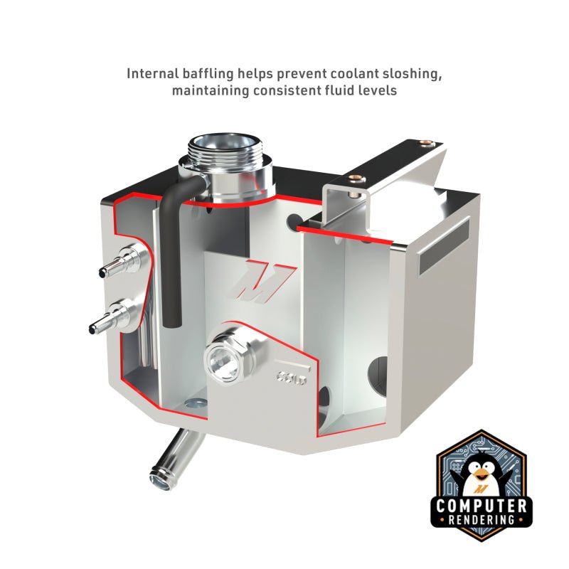 Mishimoto Coolant Expansion Tank Micro Wrinkle Black - 2021+ Ford Bronco 2.3L / 2.7L Cooling offroad accessory | Iron Ridge Offroad