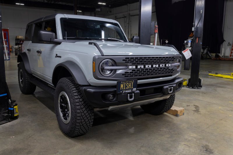 Mishimoto Front Bumper License Plate Relocation - 2021+ Ford Bronco Exterior Styling offroad accessory | Iron Ridge Offroad