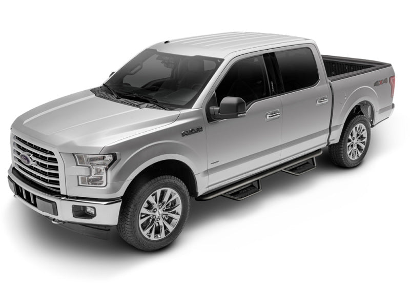 N - Fab Podium Cab Length Nerf Side Step Bars - 2019+ Ford Ranger SuperCrew Nerf Bars & Running Boards offroad accessory | Iron Ridge Offroad