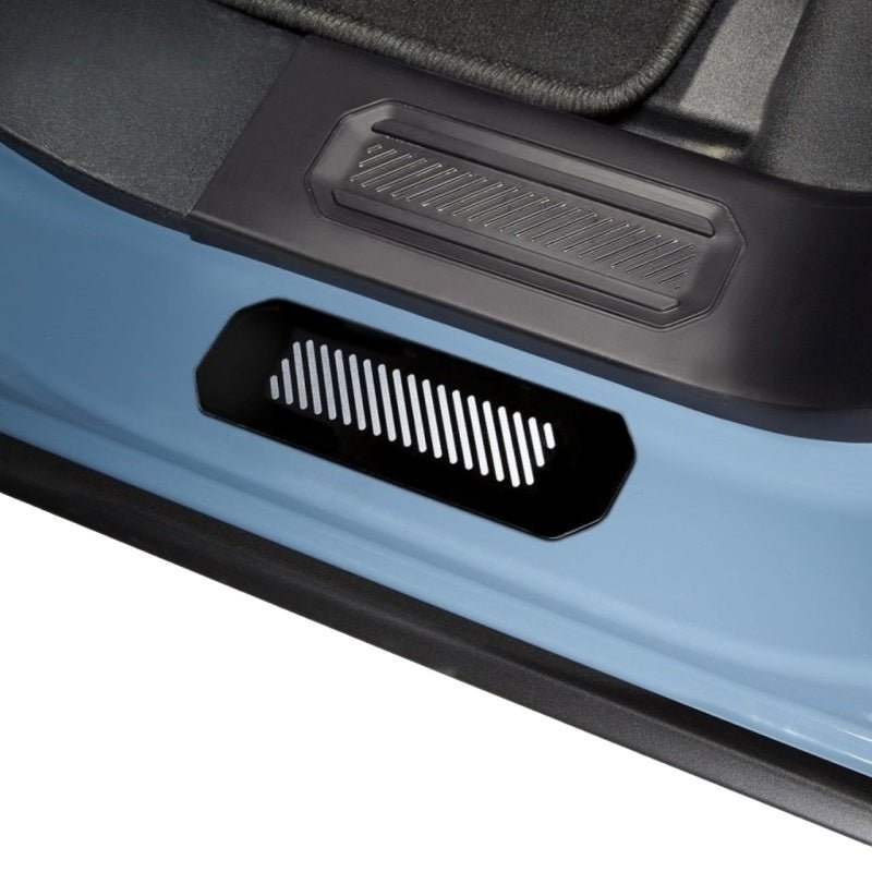 Putco Bronco Etching 4pcs Black Platinum Door Sills - 2021+ Ford Bronco 4 DR Interior Accessories offroad accessory | Iron Ridge Offroad