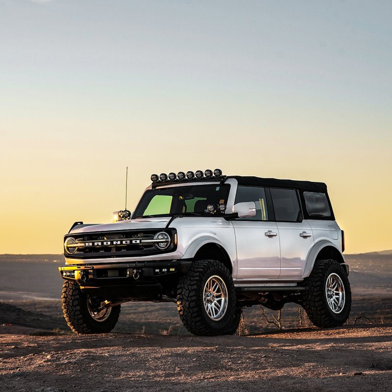 Rigid Industries Roof Pod Mount fits 8 RIGID 4in 360 - Series lights - 2021+ Ford Bronco Lights offroad accessory | Iron Ridge Offroad