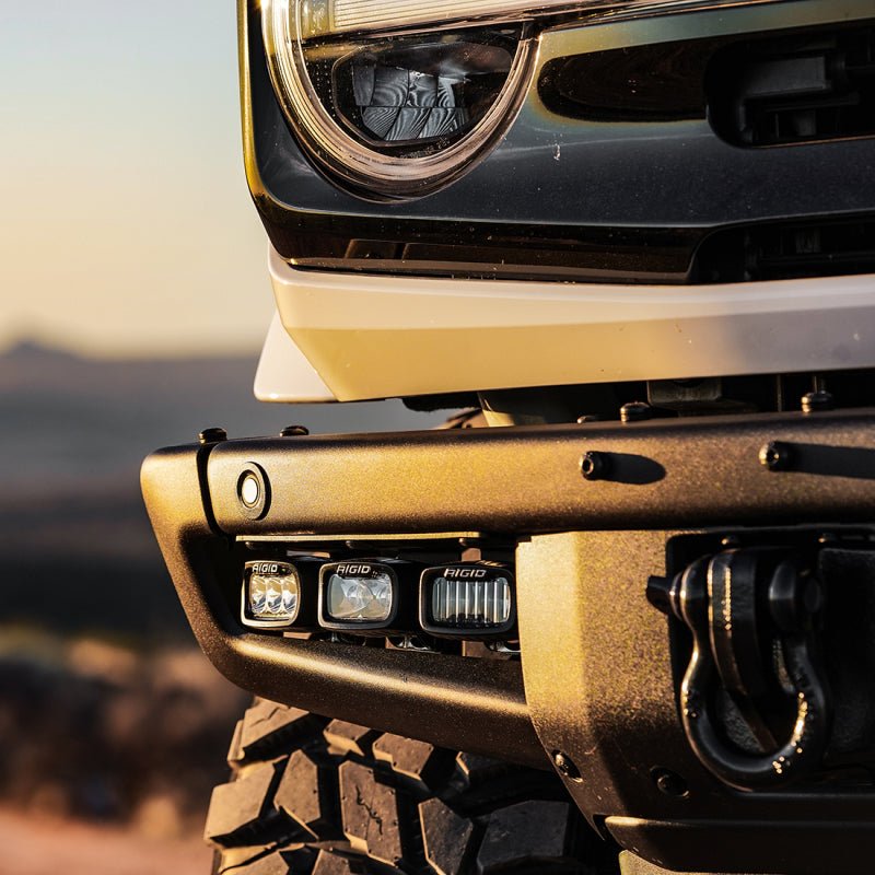 Rigid Industries Triple SR - M Fog Light Kit - 2021+ Ford Bronco Lights offroad accessory | Iron Ridge Offroad