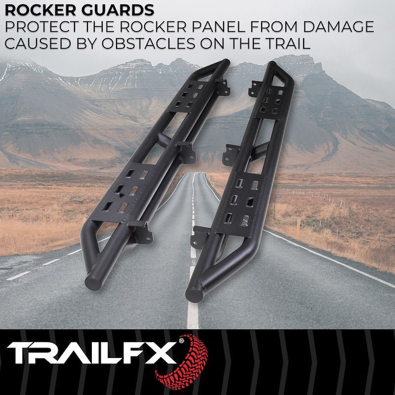 TrailFX Rocker Guard Rock Sliders - 2021+ Ford Bronco 4DR offroad accessory | Iron Ridge Offroad