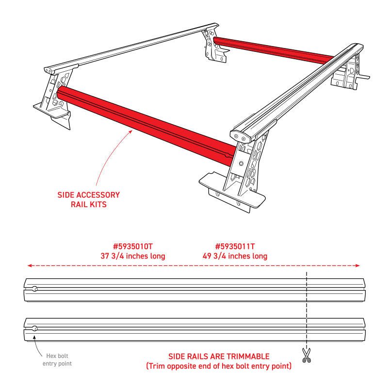 Go Rhino XRS Cross Bars Kit | Ford Ranger (19-26) / Toyota Tundra (07-21) (5935015T)