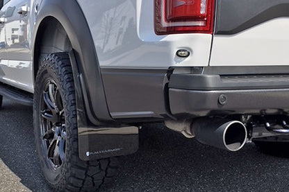 Rally Armor UR Mud Flap | Ford F-150 Raptor (17-20) (MF53-UR-BLK/WH)