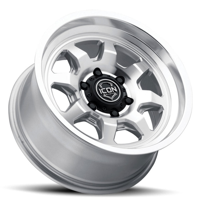 ICON 17 X 8.5 6 X 5.5 0mm Offset 4.75in BS Silver Machined | Ford Bronco (21-26) (8117858347SM)