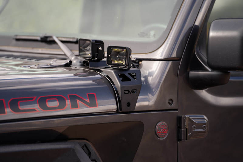 DV8 Offroad Cowl Light Bar Bracket: Jeep Wrangler (18-22) / Gladiator (20-22)