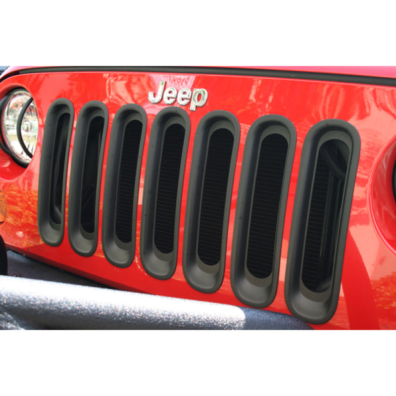 Rugged Ridge Black Grille Inserts | Jeep Wrangler JK/JL (07-18 / 18-25) (11306.3)