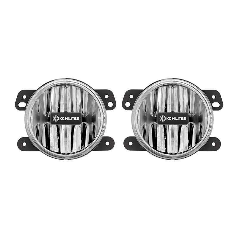 KC HiLiTES 4" Gravity LED G4 SAE Fog Lights (F&R): Jeep Wrangler JK 2010-2018