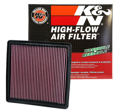 K&N High-Flow Drop-In Air Filter | Ford F-150 (09-13) / F-250/F-350/450/550 Super Duty (08-13) / F-150 Raptor (10-13, 17-20, 21-23, 24-26) (33-2385)
