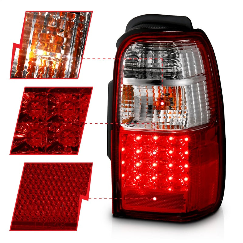 ANZO LED Taillight Assembly Red/Clear | Toyota 4Runner (01-02) (311070)