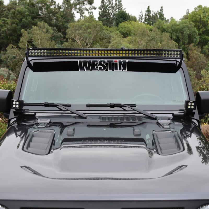 Westin Black Pillar LED Light Mount: Jeep Wrangler (18-24) / Gladiator (20-24)