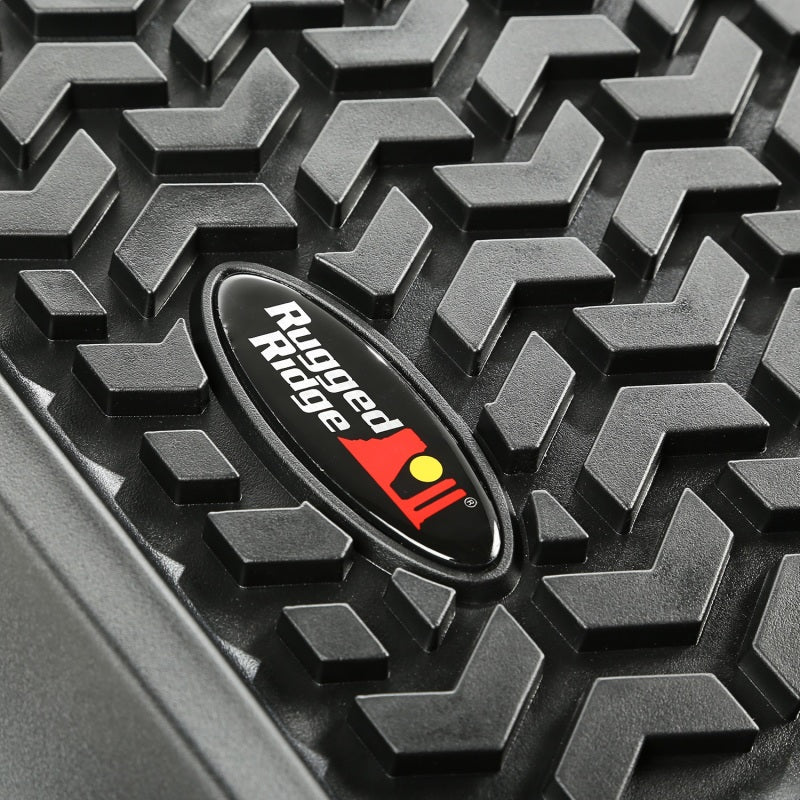 Rugged Ridge Rear Floor Liner (REAR): Fits Dodge / Ram 1500 / 2500 / 3500 Crew Cab (02-18) - Black