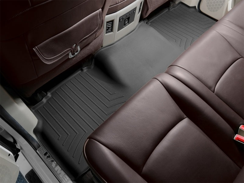 WeatherTech FloorLiner Rear Floor Mats (Black): Dodge Ram Crew & MegaCab 2009 - 2018 (2500 & 3500)
