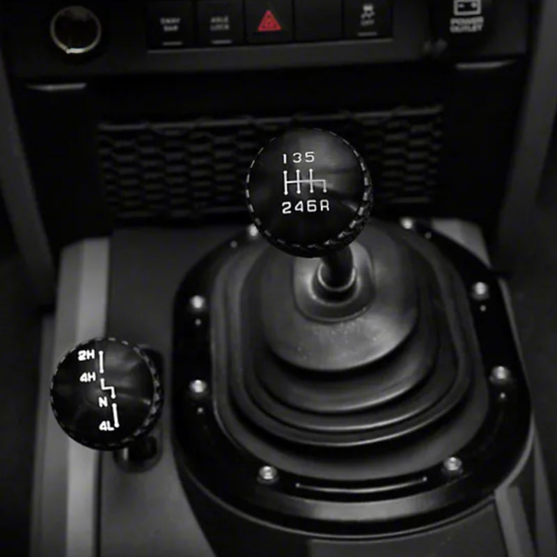 DV8 Offroad Black 6-Speed Shift Knob: Jeep Wrangler (2011-2017) / Wrangler JK (2018)
