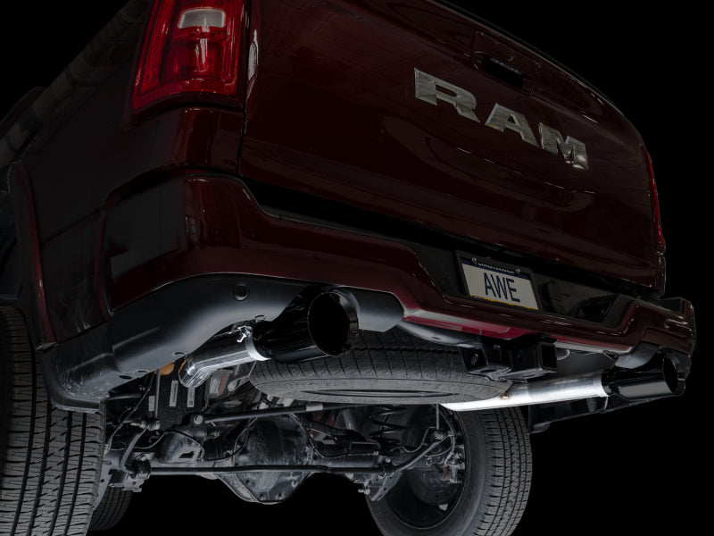 AWE Tuning 0FG Catback Exhaust Diamond Black Tips (REAR): Ram 1500 2025 3.0L Hurricane
