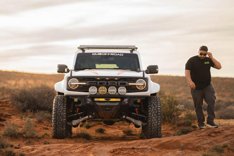 DV8 Offroad 2022+ Ford Bronco Raptor Tube Front Bumper | Ford Bronco (21-26) (FBFR-02)
