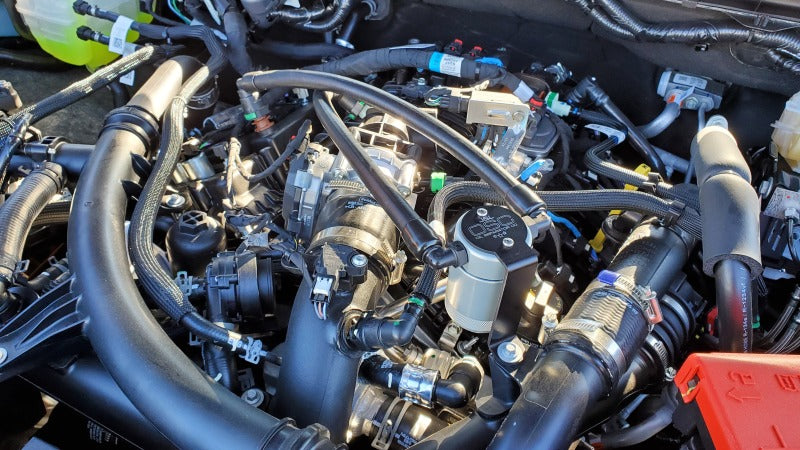 J&L 24-25mm Ford Ranger 2.7L EcoBoost PCV Side Clear Anodized | Ford Ranger (19-26) (3099P-C)