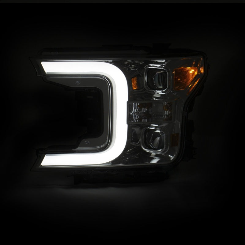 ANZO Projector Headlights w/ Plank Style Switchback Chrome w/ Amber | Ford F-150 (18-19) (111399)