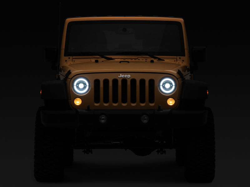 Raxiom Axial Series LED Headlights (FRONT) w/ Black Housing: Jeep Wrangler (07-18)