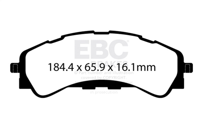 EBC Greenstuff Front Brake Pads | Ford Ranger (19-26) / Ford Bronco (21-26) (DP63107)