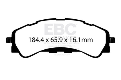 EBC Greenstuff Front Brake Pads | Ford Ranger (19-26) / Ford Bronco (21-26) (DP63107)