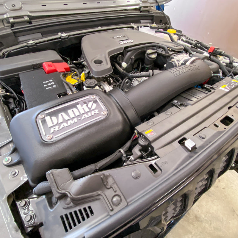 Banks Ram-Air Cold Air Intake Oiled Filter (F&R): Jeep Wrangler JL / Gladiator JT 2018-26 3.6L
