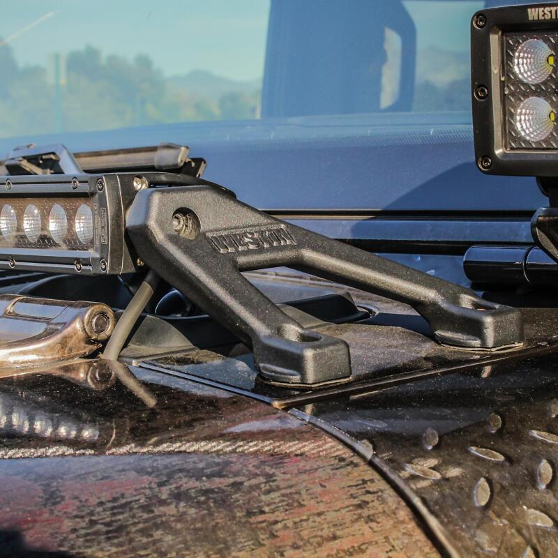 Westin Textured Black LED Cowl Mount: Jeep Wrangler (18-24) / Gladiator (20-24)
