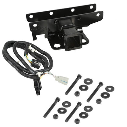 Rugged Ridge Receiver Hitch Kit w/ Wiring Harness: Fits Most Jeep Wrangler Models (2007-2018)