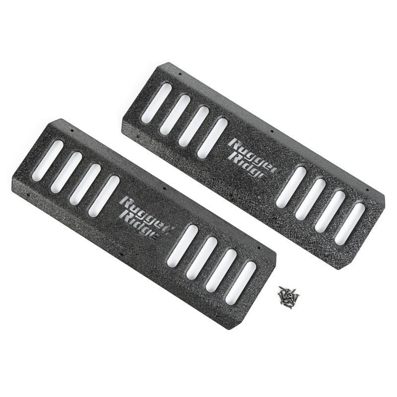 Rugged Ridge RRC Side Armor Guard Plates: Jeep Wrangler (07-18) w/ Textured Black