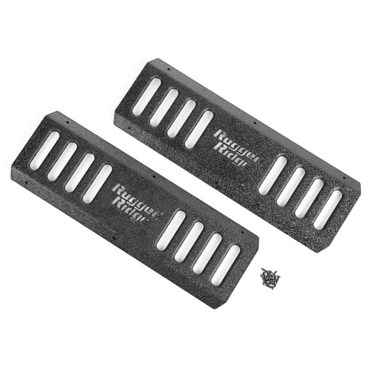 Rugged Ridge RRC Side Armor Guard Plates: Jeep Wrangler (07-18) w/ Textured Black
