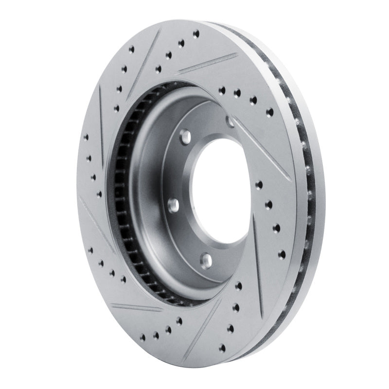 R1 Front Right Drilled & Slotted Silver Brake Rotor | Ford Ranger (19-26) / Ford Bronco (21-26) (631-54275R)